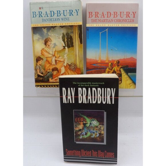 Ray Bradbury Novels Set of 3 Sci-Fi Novels ©1975-1998 Paperback - Picture 1 of 1